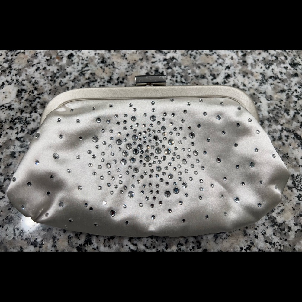 Embellished wedding clutch with strap